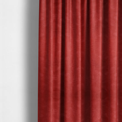 Cairo Moleskin Textured Dull Velvet Claw Pattern Curtain Furnishing Red Fabric CTR-624 - Made To Measure Curtains