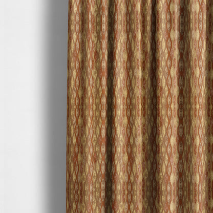 Jangwa Modern Two Tone Stripe Pattern Upholstery Curtains Yellow Orange Colour Fabric CTR-631 - Made To Measure Curtains