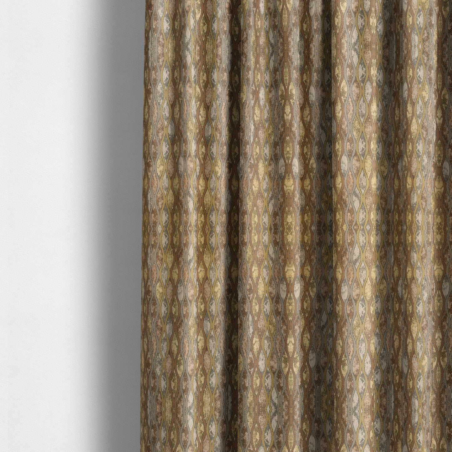 Jangwa Modern Two Tone Stripe Pattern Upholstery Curtains Gold Silver Colour Fabric CTR-632 - Made To Measure Curtains