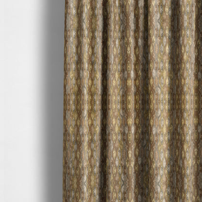 Jangwa Modern Two Tone Stripe Pattern Upholstery Curtains Gold Silver Colour Fabric CTR-632 - Made To Measure Curtains