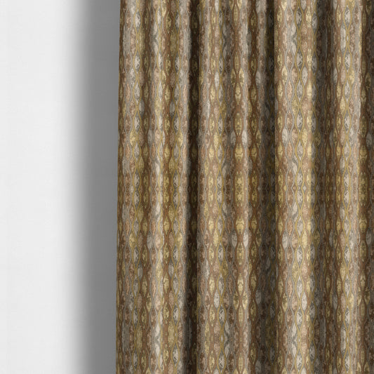 Jangwa Modern Two Tone Stripe Pattern Upholstery Curtains Gold Silver Colour Fabric CTR-632 - Made To Measure Curtains