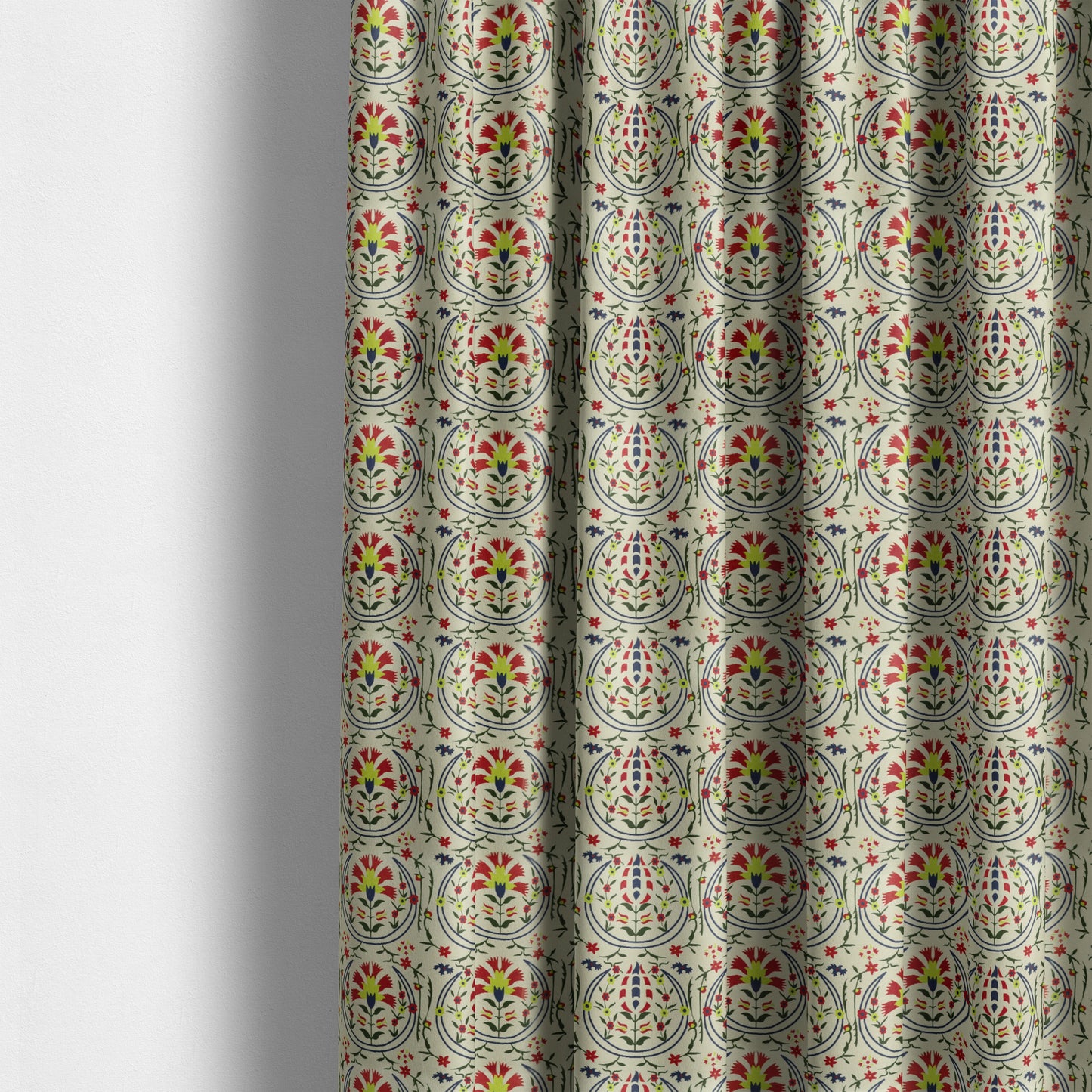 Freedom Printed Velvet Fabric Collection Chinese Oriental Inspired Pattern In Colorful Upholstery Fabric CTR-64 - Made To Measure Curtains