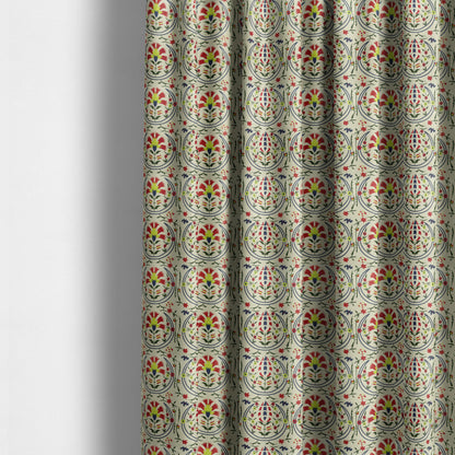 Freedom Printed Velvet Fabric Collection Chinese Oriental Inspired Pattern In Colorful Upholstery Fabric CTR-64 - Made To Measure Curtains