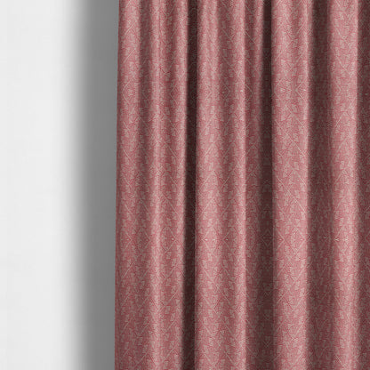 Act Semi Plain Pattern Chenille Textured Pink Colour Curtain Upholstery Fabric CTR-653 - Made To Measure Curtains