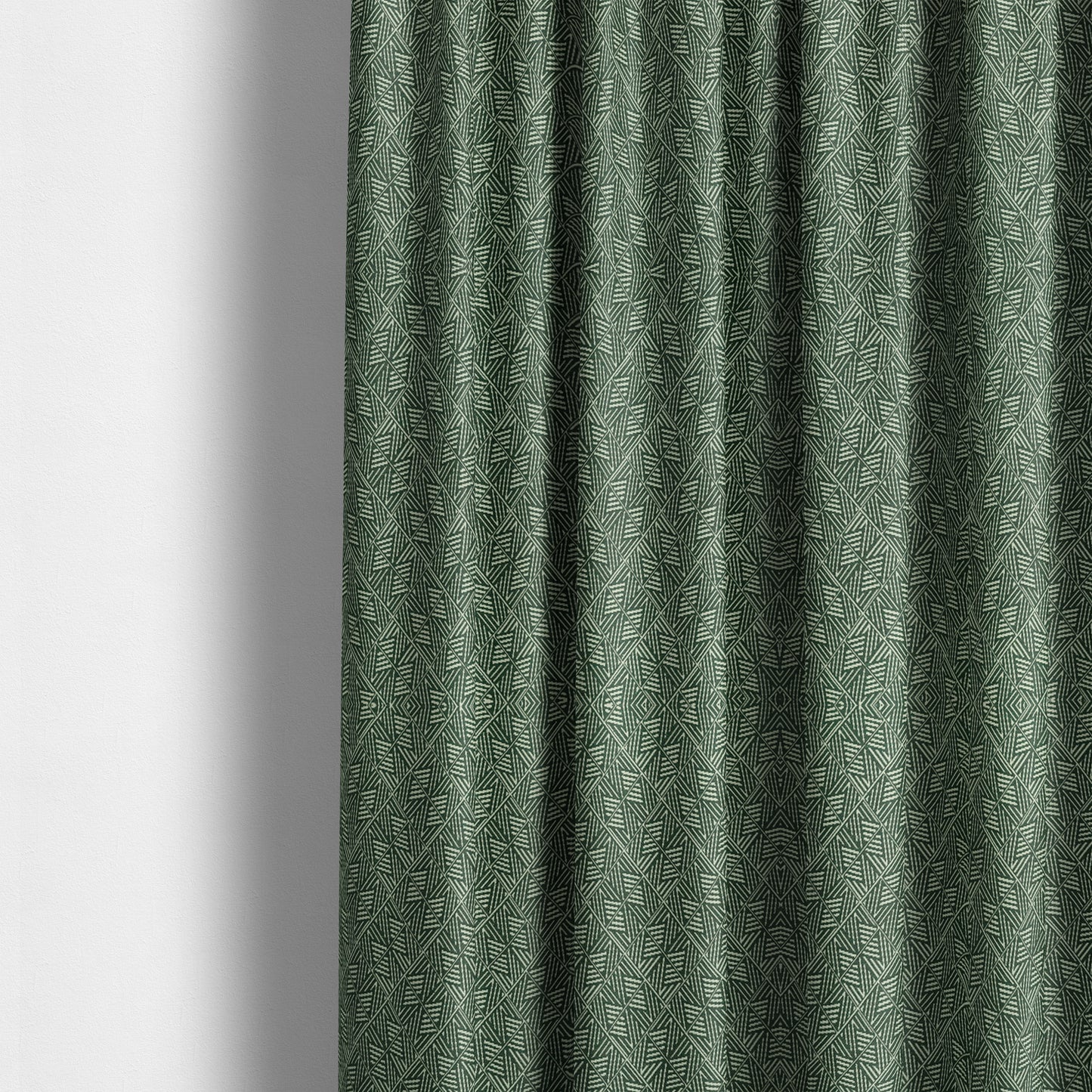 Act Semi Plain Pattern Chenille Textured Green Colour Curtain Upholstery Fabric CTR-654 - Made To Measure Curtains