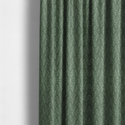 Act Semi Plain Pattern Chenille Textured Green Colour Curtain Upholstery Fabric CTR-654 - Made To Measure Curtains