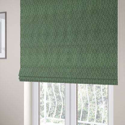 Act Semi Plain Pattern Chenille Textured Green Colour Curtain Upholstery Fabric CTR-654 - Roman Blinds