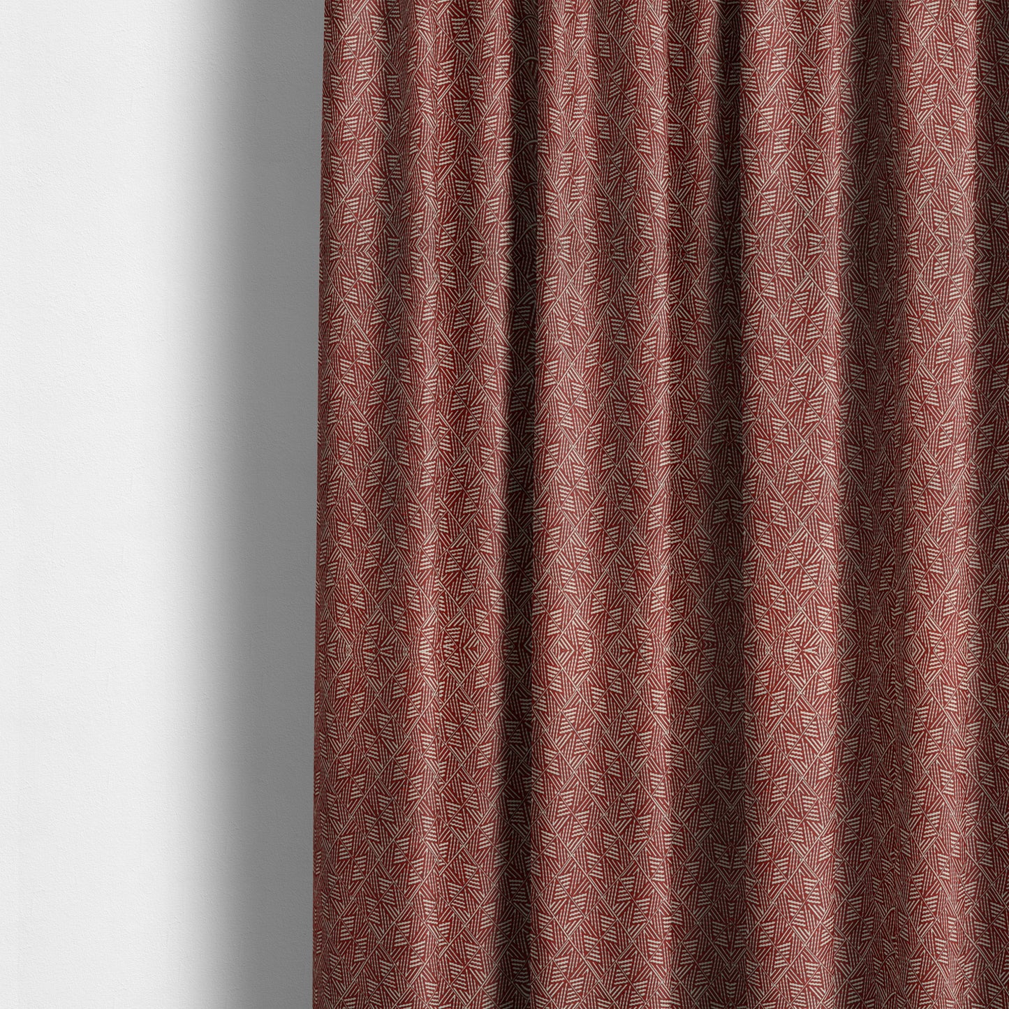 Act Semi Plain Pattern Chenille Textured Red Colour Curtain Upholstery Fabric CTR-655 - Made To Measure Curtains