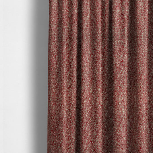 Act Semi Plain Pattern Chenille Textured Red Colour Curtain Upholstery Fabric CTR-655 - Made To Measure Curtains