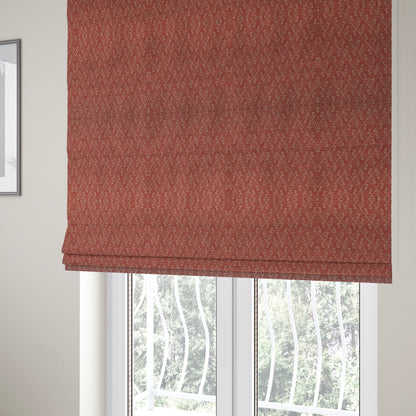 Act Semi Plain Pattern Chenille Textured Red Colour Curtain Upholstery Fabric CTR-655 - Roman Blinds