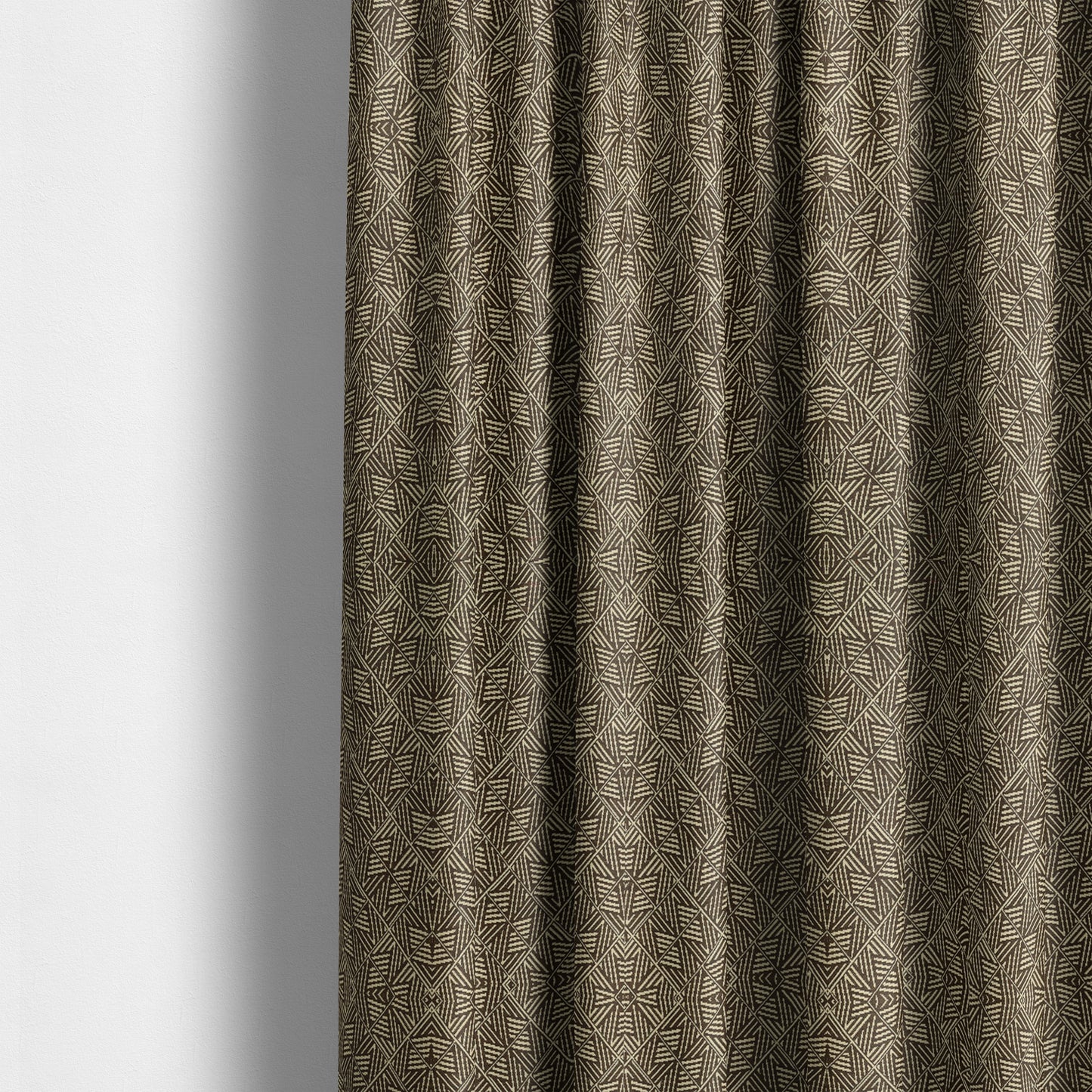 Act Semi Plain Pattern Chenille Textured Brown Colour Curtain Upholstery Fabric CTR-657 - Made To Measure Curtains