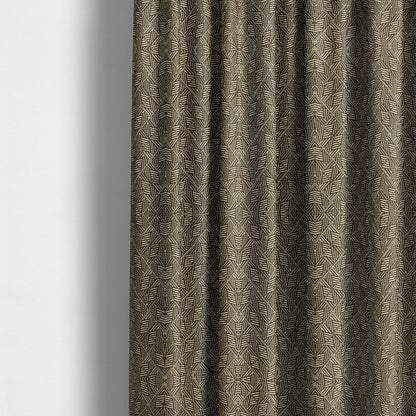 Act Semi Plain Pattern Chenille Textured Brown Colour Curtain Upholstery Fabric CTR-657 - Made To Measure Curtains