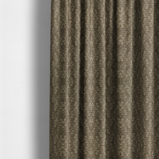 Act Semi Plain Pattern Chenille Textured Brown Colour Curtain Upholstery Fabric CTR-657 - Made To Measure Curtains