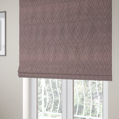 Act Semi Plain Pattern Chenille Textured Purple Colour Curtain Upholstery Fabric CTR-659 - Roman Blinds