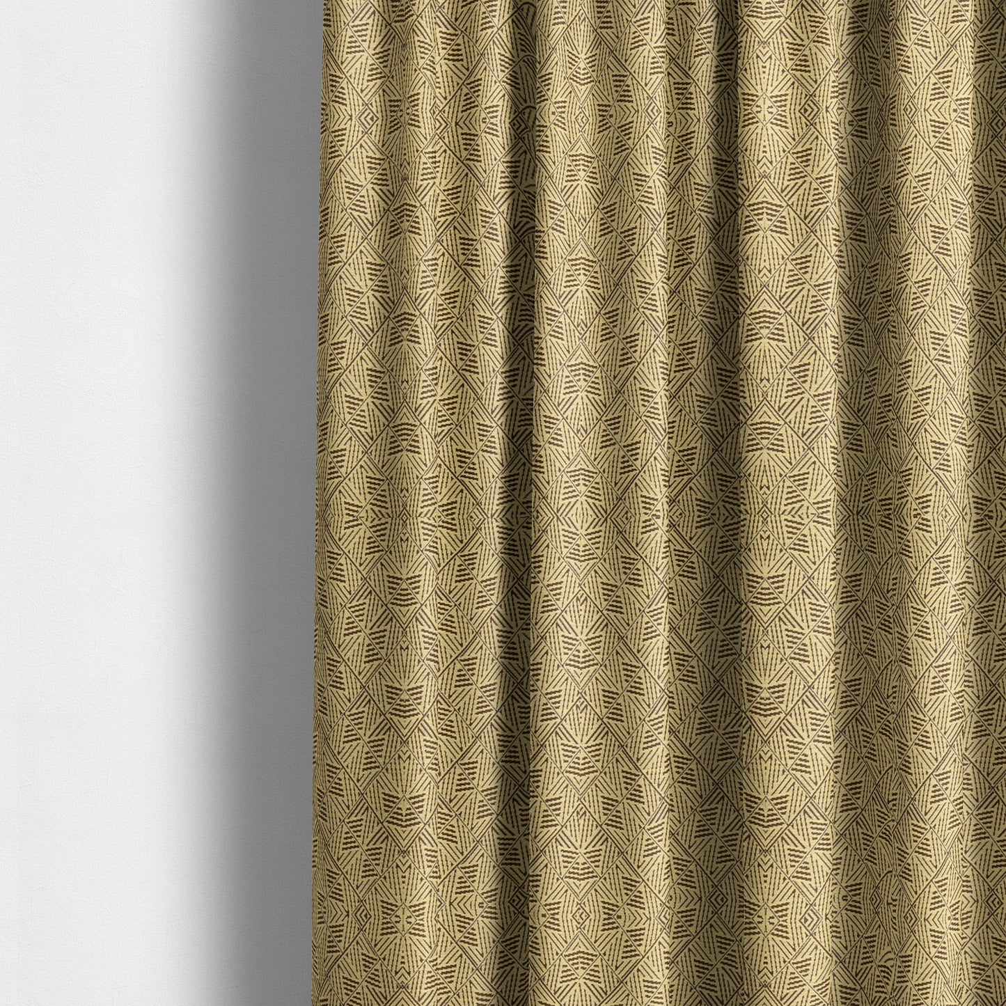 Act Semi Plain Pattern Chenille Textured Yellow Colour Curtain Upholstery Fabric CTR-660 - Made To Measure Curtains