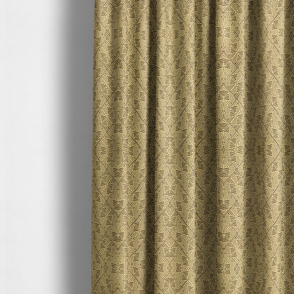 Act Semi Plain Pattern Chenille Textured Yellow Colour Curtain Upholstery Fabric CTR-660 - Made To Measure Curtains