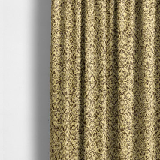 Act Semi Plain Pattern Chenille Textured Yellow Colour Curtain Upholstery Fabric CTR-660 - Made To Measure Curtains