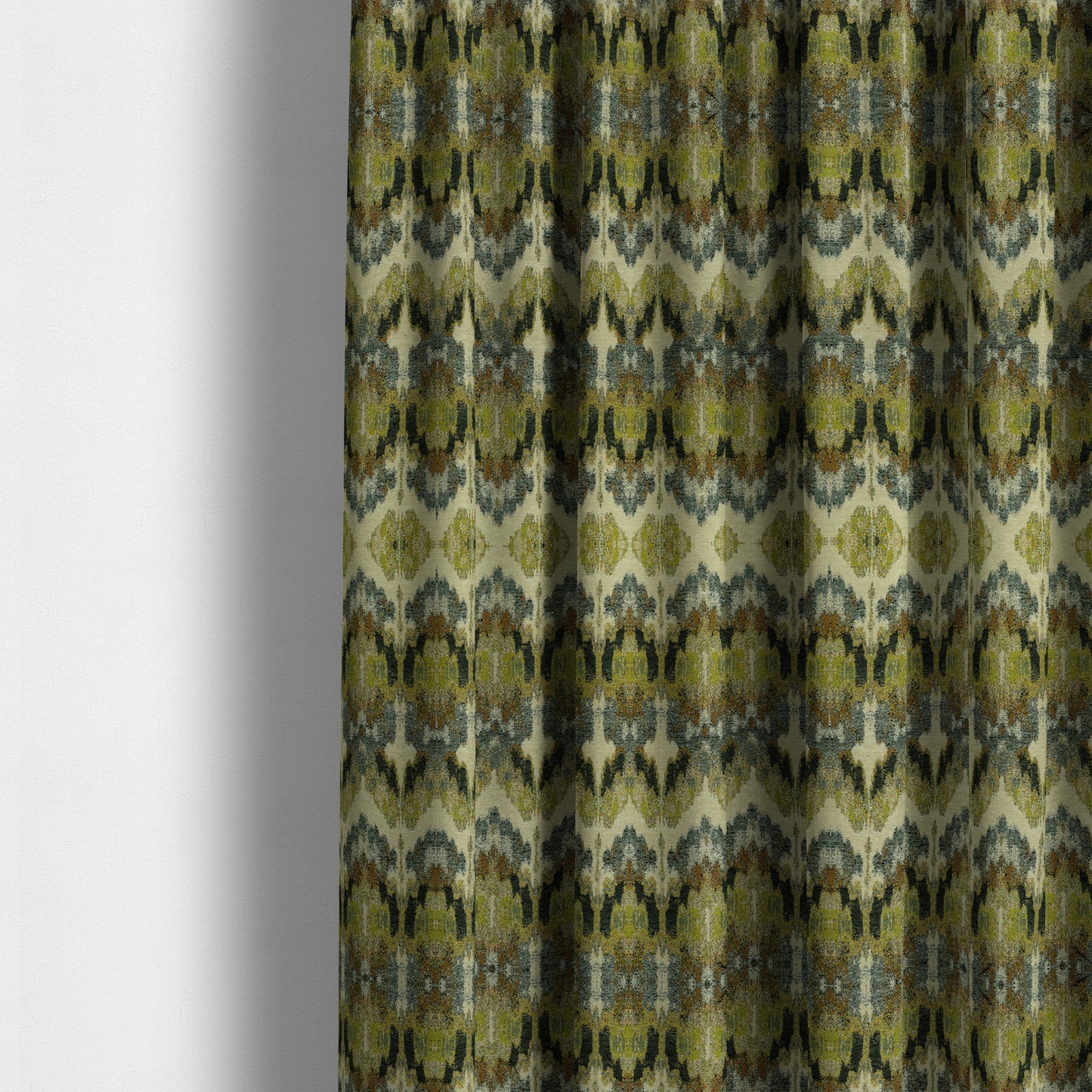 Bruges Stripe Zig Zag Chevron Green Blue Chenille Jacquard Upholstery Fabrics CTR-673 - Made To Measure Curtains