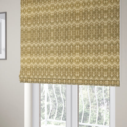 Bruges Stripe Zig Zag Striped Chevron Brown Beige Chenille Quality Jacquard Upholstery Fabrics CTR-674 - Roman Blinds