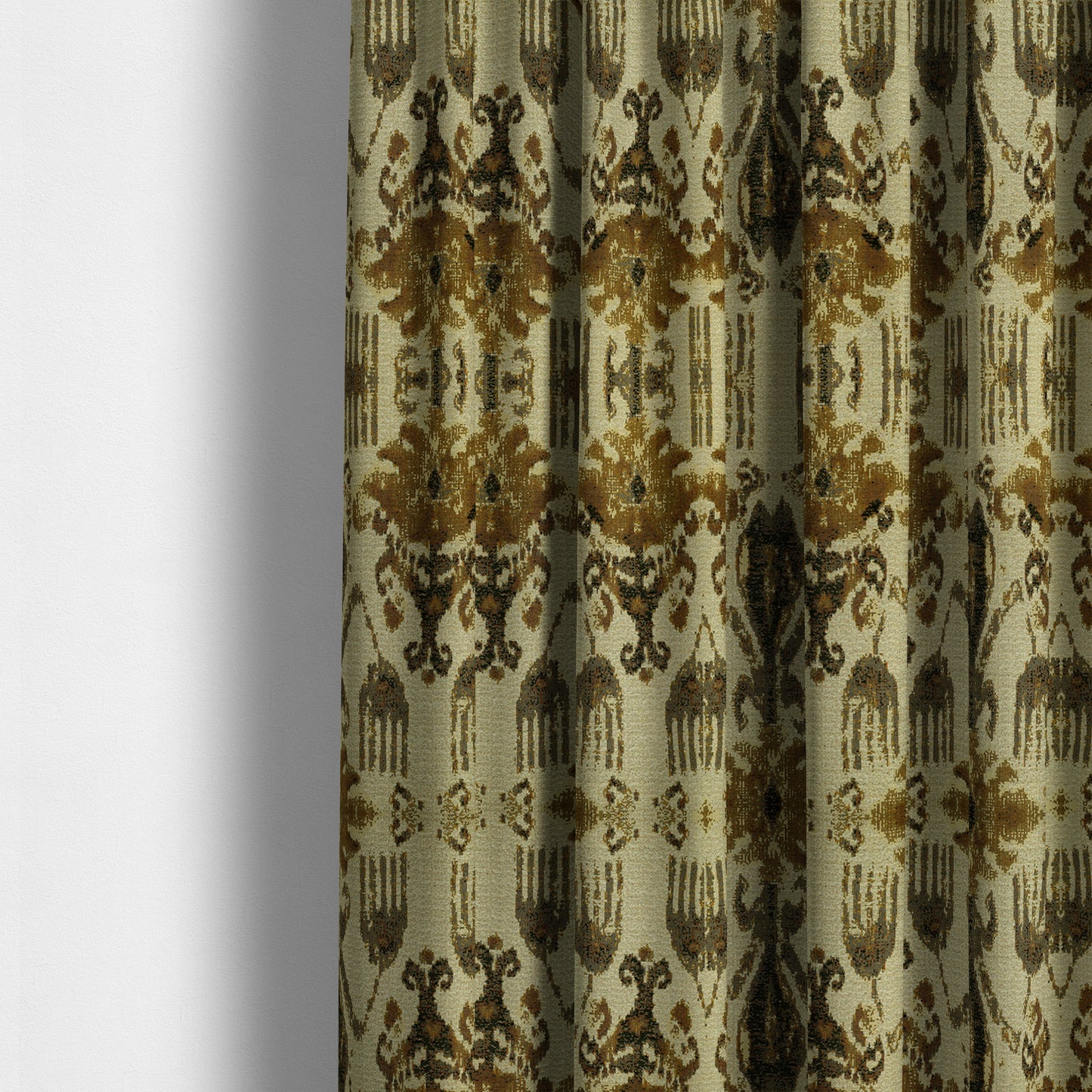 Bruges Life Traditional Pattern Beige Golden Chenille Jacquard Upholstery Fabrics CTR-685 - Made To Measure Curtains