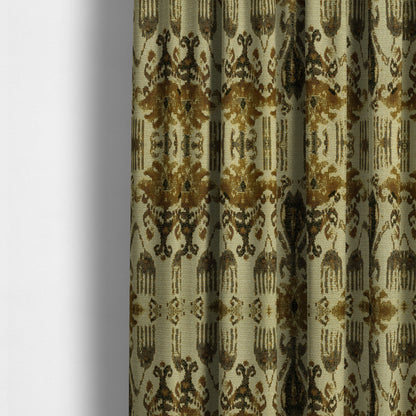 Bruges Life Traditional Pattern Beige Golden Chenille Jacquard Upholstery Fabrics CTR-685 - Made To Measure Curtains