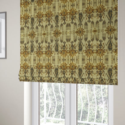 Bruges Life Traditional Pattern Beige Golden Chenille Jacquard Upholstery Fabrics CTR-685 - Roman Blinds