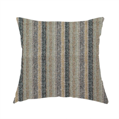Bruges Stripe Vertical Striped Pattern Sea Grass Green Blue Colour Jacquard Upholstery Fabrics CTR-692 - Handmade Cushions