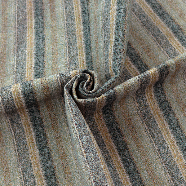 Bruges Stripe Vertical Striped Pattern Sea Grass Green Blue Colour Jacquard Upholstery Fabrics CTR-692 - Made To Measure Curtains