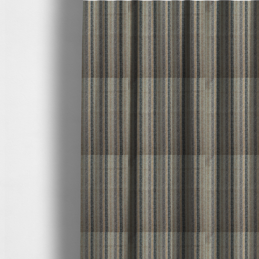 Bruges Stripe Vertical Striped Pattern Sea Grass Green Blue Colour Jacquard Upholstery Fabrics CTR-692 - Made To Measure Curtains