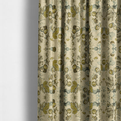 Bruges Life Green Apple Fruits Theme Pattern Chenille Jacquard Upholstery Fabric CTR-722 - Made To Measure Curtains