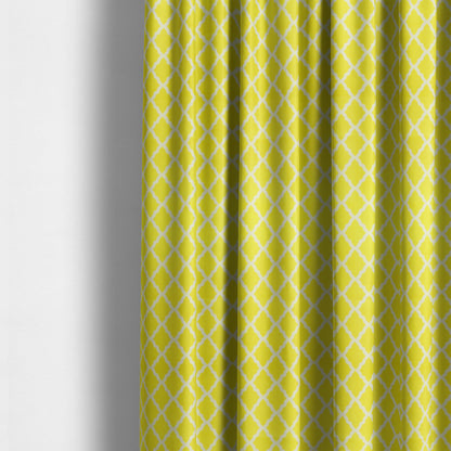 Freedom Printed Velvet Fabric Collection Modern Yellow Colour Pattern Upholstery Fabric CTR-74 - Made To Measure Curtains