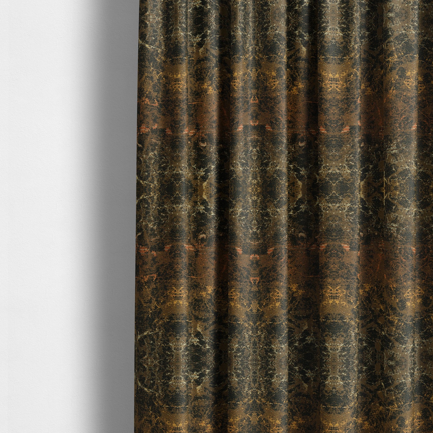 Agenda Quality Semi Plain Abstract Brown Black Chenille Furnishing Upholstery Fabric CTR-787 - Made To Measure Curtains