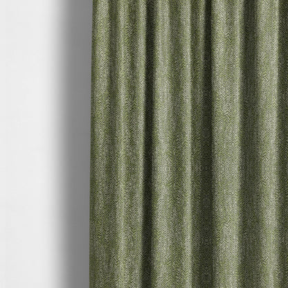 Trapeze Faded Herringbone Pattern Semi Plain Green Furnishing Fabrics CTR-792 - Made To Measure Curtains