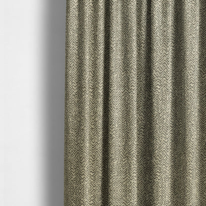 Trapeze Faded Herringbone Pattern Semi Plain Grey Silver Furnishing Fabrics CTR-795 - Made To Measure Curtains