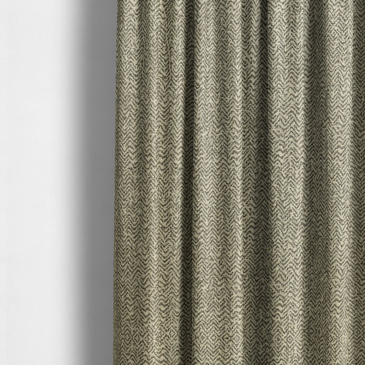 Trapeze Faded Herringbone Pattern Semi Plain Grey Silver Furnishing Fabrics CTR-795 - Made To Measure Curtains