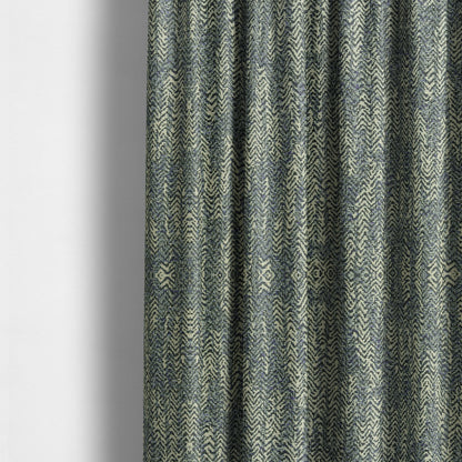 Trapeze Faded Herringbone Pattern Semi Plain Green Furnishing Fabrics CTR-799 - Made To Measure Curtains