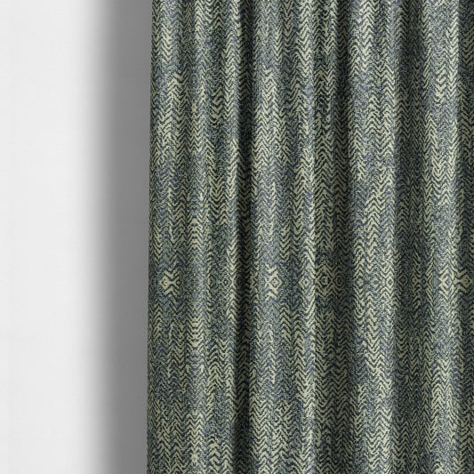 Trapeze Faded Herringbone Pattern Semi Plain Green Furnishing Fabrics CTR-799 - Made To Measure Curtains