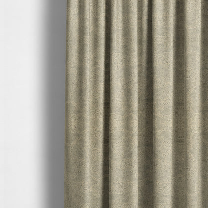 Elba Faded Floral Traditional Pattern Cream Chenille Furnishing Curtain Fabric CTR-802 - Made To Measure Curtains