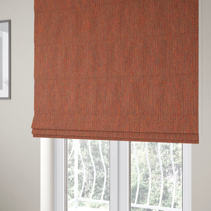 Downton Red Semi Plain Lightweight Chenille Curtain Upholstery Fabrics CTR-807 - Roman Blinds