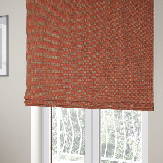 Downton Red Semi Plain Lightweight Chenille Curtain Upholstery Fabrics CTR-807 - Roman Blinds