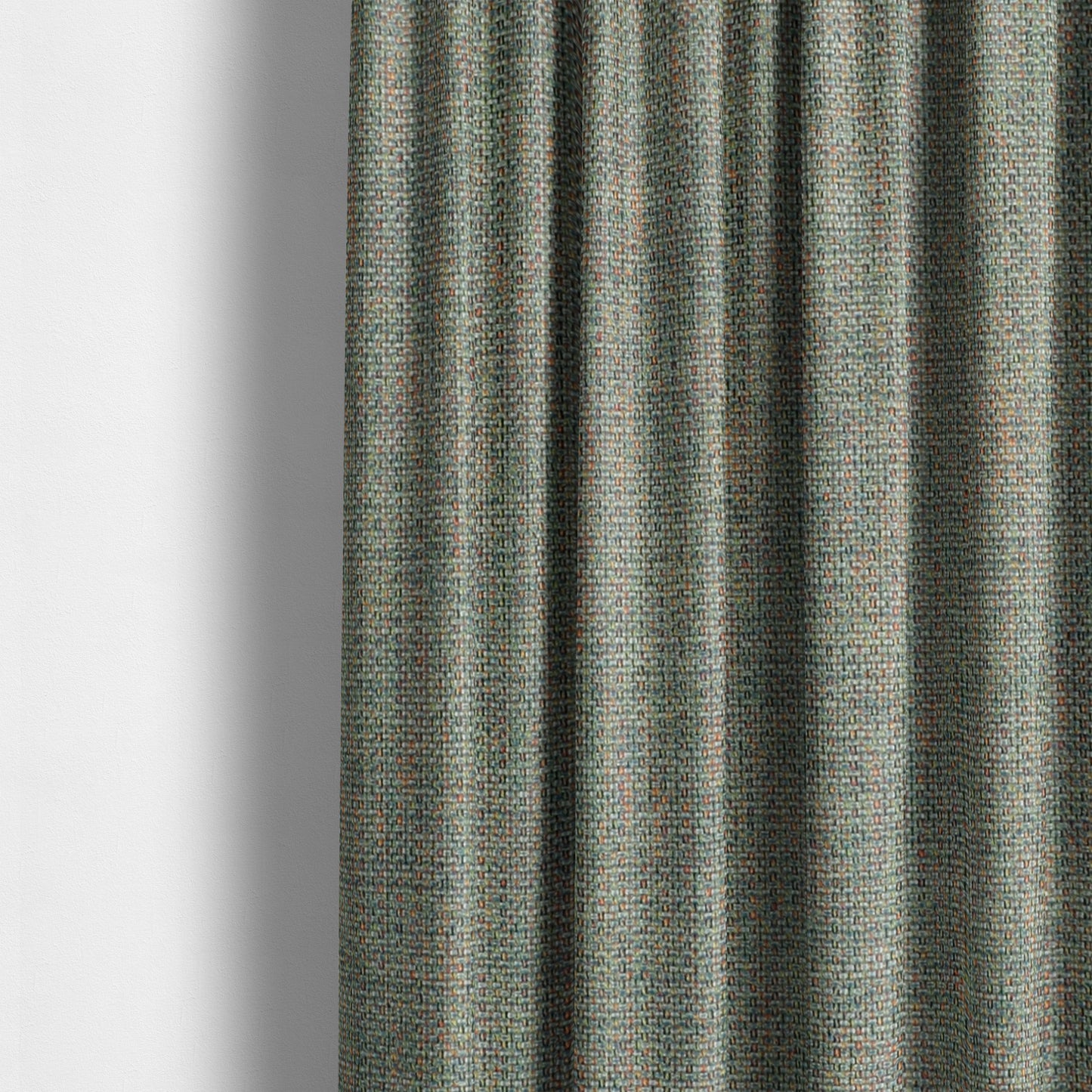 Downton Blue Semi Plain Lightweight Chenille Curtain Upholstery Fabrics CTR-809 - Made To Measure Curtains