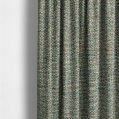 Downton Blue Semi Plain Lightweight Chenille Curtain Upholstery Fabrics CTR-809 - Made To Measure Curtains