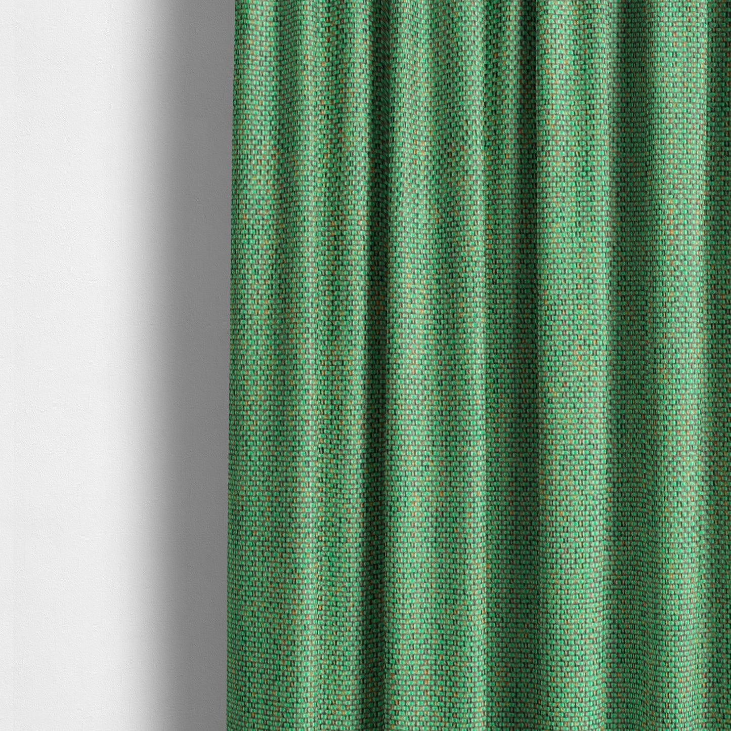 Downton Green Blue Semi Plain Lightweight Chenille Curtain Upholstery Fabrics CTR-810 - Made To Measure Curtains