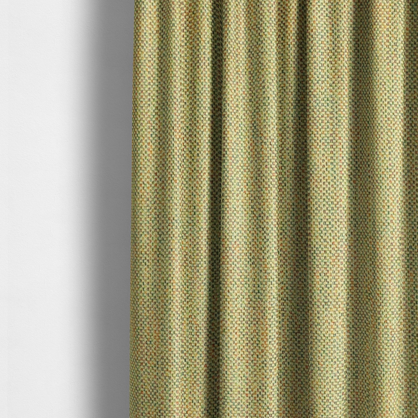 Downton Yellow Semi Plain Lightweight Chenille Curtain Upholstery Fabrics CTR-811 - Made To Measure Curtains