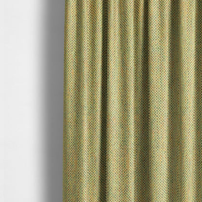 Downton Yellow Semi Plain Lightweight Chenille Curtain Upholstery Fabrics CTR-811 - Made To Measure Curtains