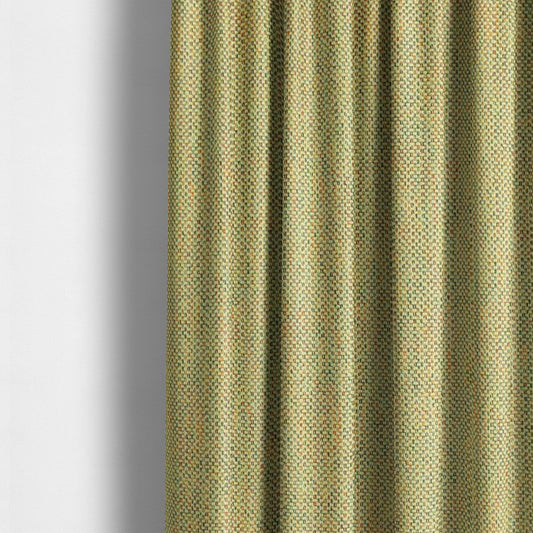 Downton Yellow Semi Plain Lightweight Chenille Curtain Upholstery Fabrics CTR-811 - Made To Measure Curtains