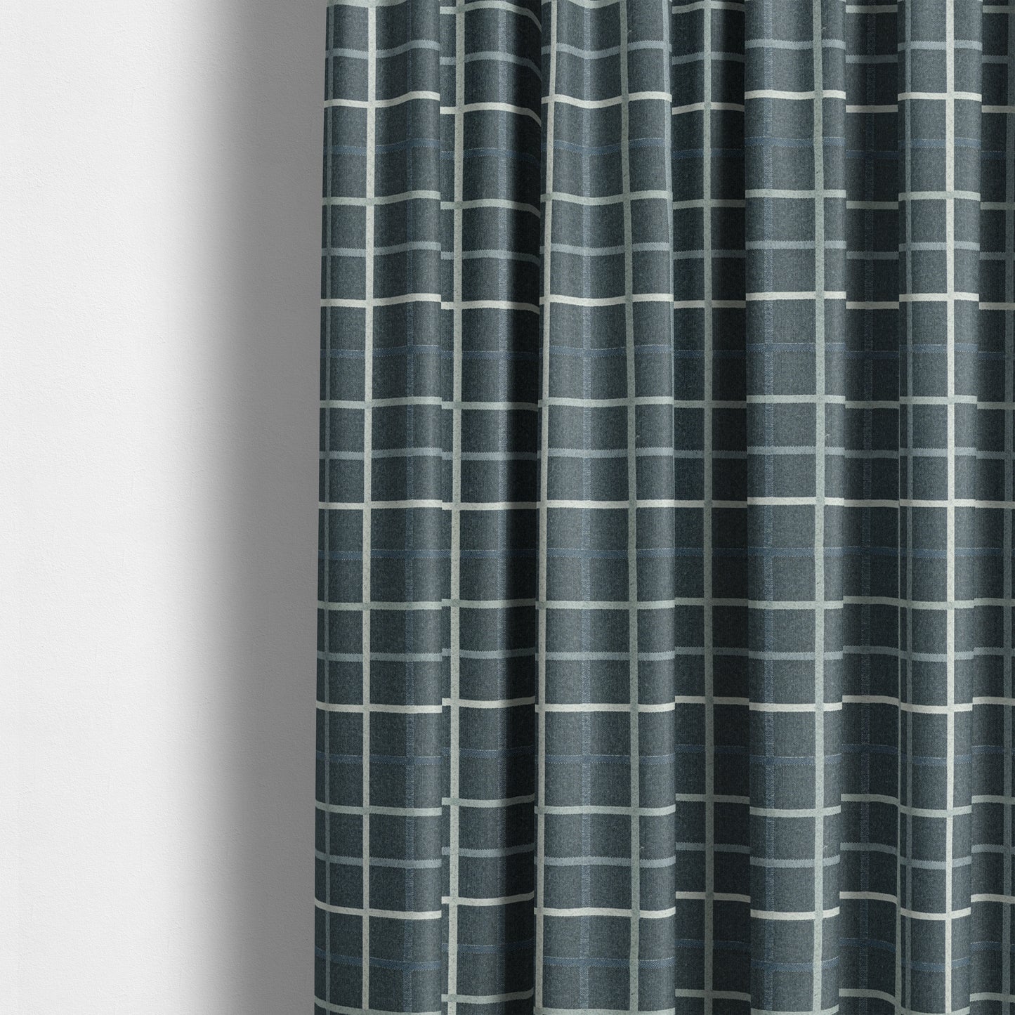 Clifton Blue Colour Tartan Scottish Pattern Soft Touch Wool Effect Furnishing Fabric CTR-841 - Made To Measure Curtains