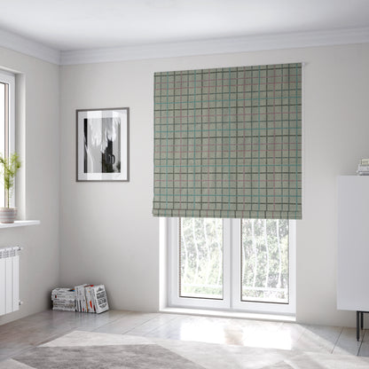 Clifton Blue Purple Colour Tartan Scottish Pattern Soft Touch Wool Effect Furnishing Fabric CTR-843 - Roman Blinds