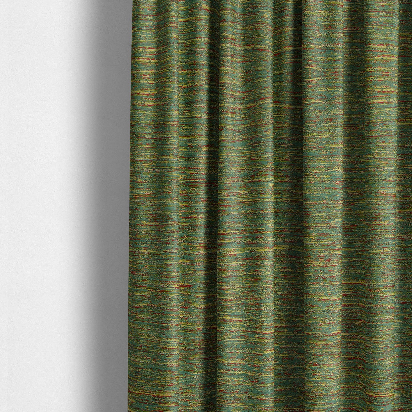 Iona Semi Plain Stripe Chenille In Green Colour Upholstery Furnishing Fabrics CTR-858 - Made To Measure Curtains