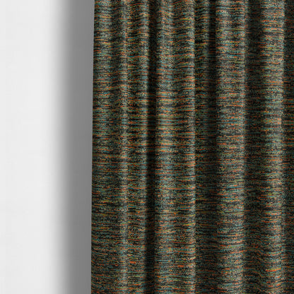 Iona Semi Plain Stripe Chenille In Black Colour Upholstery Furnishing Fabrics CTR-859 - Made To Measure Curtains